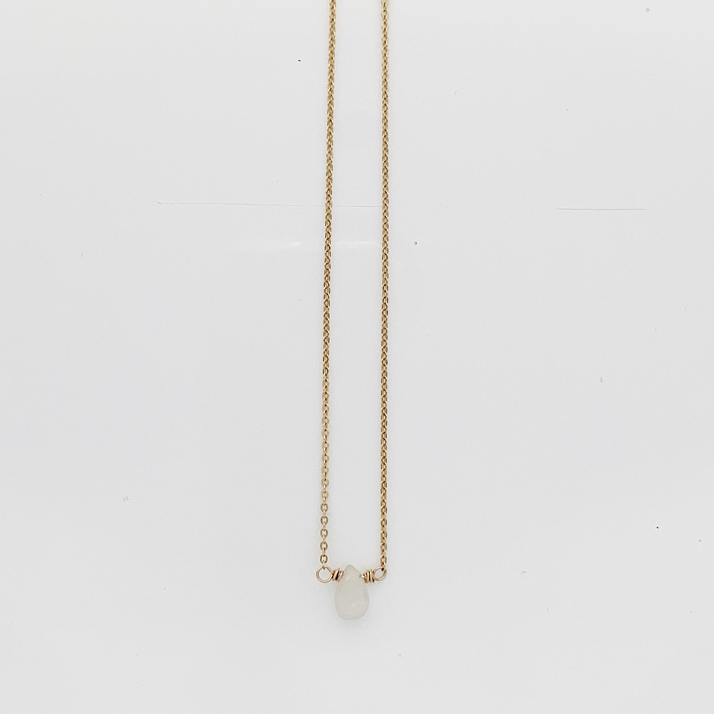 Wire Wrapped Single Stone Necklace